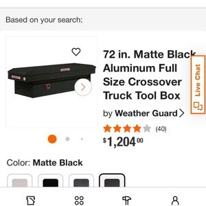 Weather Guard Matte Black Truck Tool Box